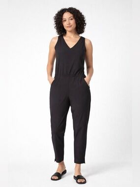 Athleta Brooklyn Utility Jumpsuit Black Size 6